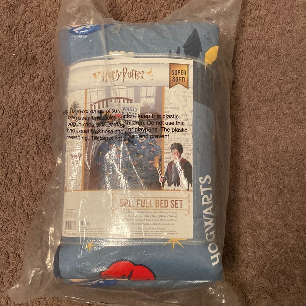 5PC. Full Harry Potter Bed Set